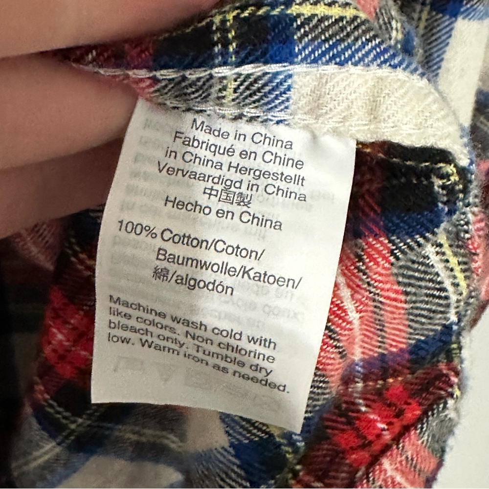 J.Crew Whiteout Plaid Flannel Pajama Set - Picture 7 of 11
